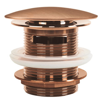 Univerzální vanová výpusť REA Click-clack - Brush Copper 6cm