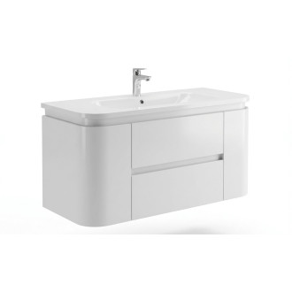 Koupelnová skříňka s umyvadlem Naturel Shelley 119x50x45 cm bílá mat SHELLEY120W