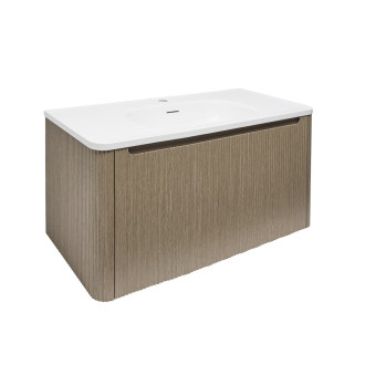Koupelnová skříňka s umyvadlem Naturel Austen 79x47,5x45 cm clear brown mat AUSTEN80CB