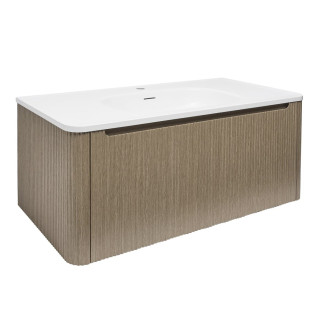 Koupelnová skříňka s umyvadlem Naturel Austen 119x47,5x45 cm clear brown mat AUSTEN120CB