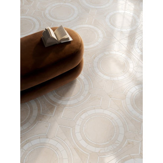 Dlažba Dom Intarsi creta satin 3D 60x120 cm leštěná INW00204TS