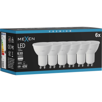 Mexen Nova 6x LED žárovka GU10, 6W, neutrální - 4000K, 630 lm - L107-GU10-0640-01x06