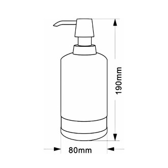 POSH dávkovač mýdla na postavení, mramor, šedá