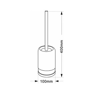 POSH WC štětka na postavení, mramor, šedá