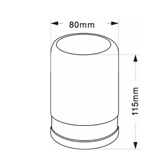 POSH sklenka na postavení, mramor, šedá