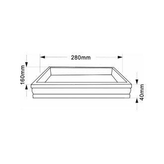 POSH miska na postavení, mramor, šedá