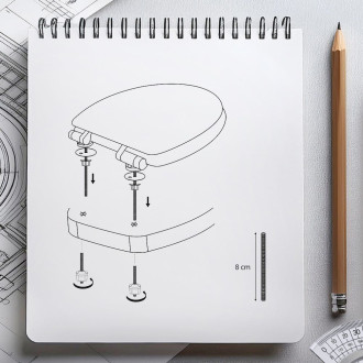 wc sedátko Oak White (bílý dub), MDF, soft-close KD02181066