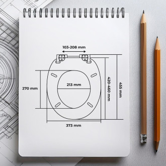 wc sedátko Oak White (bílý dub), MDF, soft-close KD02181066