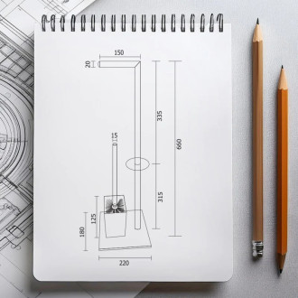WC štětka + držák papíru, nerez a černá barva