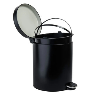 Pedálový odpadkový koš 5l, kov, černá barva