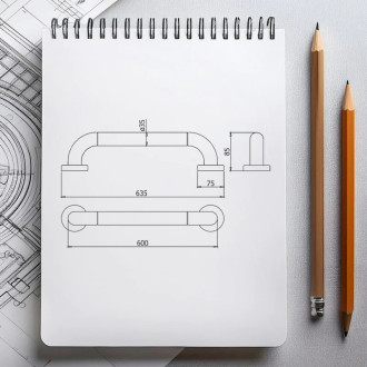Madlo pro invalidy, 60 cm, bílá barva