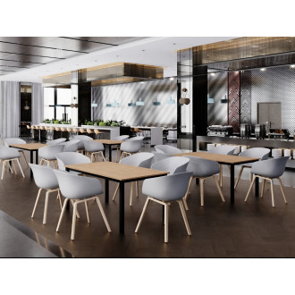 Podnož k jídelnímu stolu Mezo 120 černá MEZO120C