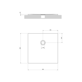AQUAPURE konglomeratowy brodzik prysznicowy antypoślizgowy, 80 x 80 cm, biały mat