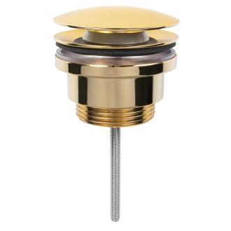 Umyvadlová výpust 5/4“, click-clack, velká zátka, 5-65mm, zlato CV1110G