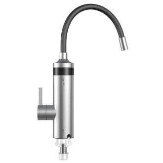 TON elektrická vodovodní baterie s průtokovým ohřívačem vody, flexi ramínko, 230V, 3kW, černá/nerez