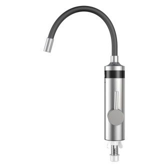 TON elektrická vodovodní baterie s průtokovým ohřívačem vody, flexi ramínko, 230V, 3kW, černá/nerez