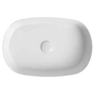 INFINITY OVAL keramické umyvadlo na desku, 55x36cm, terrazzo
