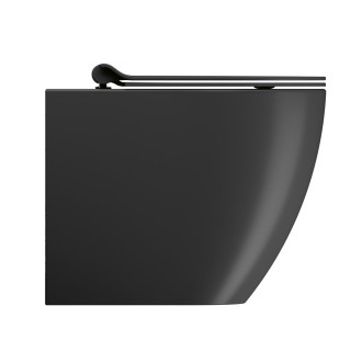 PURA WC mísa stojící, Swirlflush, 36x55cm, spodní/zadní odpad, černá dual-mat