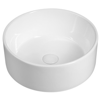 Keramické umyvadlo na desku, průměr 40cm, bílá