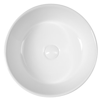Keramické umyvadlo na desku, průměr 40cm, bílá
