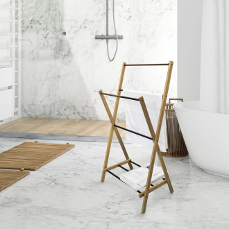 WING skládací stojan na ručníky 58x103x35cm, jasan