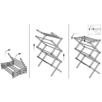 CIKCAK skládací stojan na ručníky 73x97x39cm, jasan