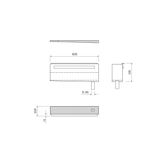 NIX nerezová sprchová kapsa, 60cm