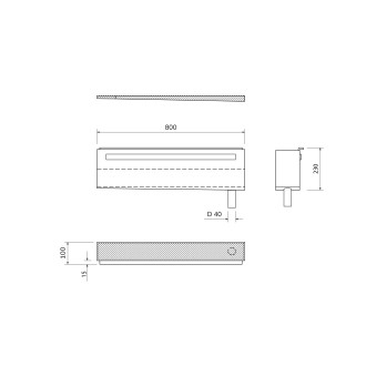 NIX nerezová sprchová kapsa, 80cm
