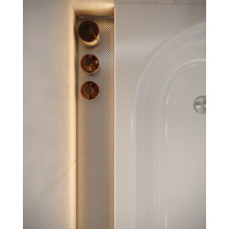 NIX nerezová vanová kapsa, 160cm, instalace do rohu