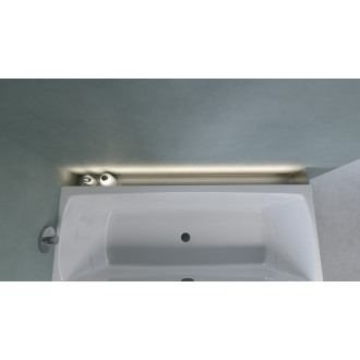 NIX nerezová vanová kapsa, 160cm, instalace do rohu