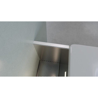 NIX nerezová vanová kapsa, 170cm, instalace do rohu