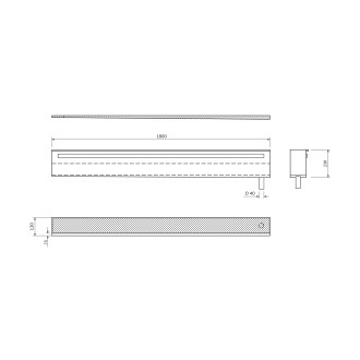 NIX nerezová vanová kapsa, 180cm, instalace do rohu