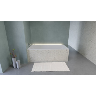 NIX nerezová vanová kapsa, 180cm, instalace do rohu