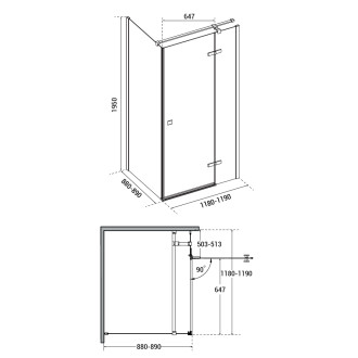 Obdélníkový sprchový kout PIXA