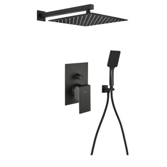 SPECTRE podomítkový sprchový set s pákovou baterií, 2 výstupy, černá mat