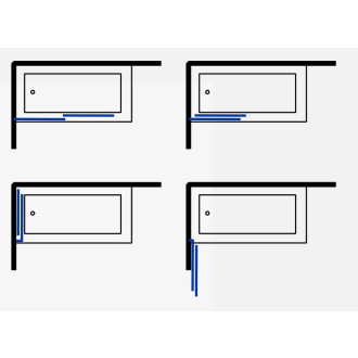 Vanová zástěna EASY SLIDE GRAFIT