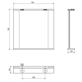 KORIN zrcadlo s LED osvětlením 70x70x12cm KO380