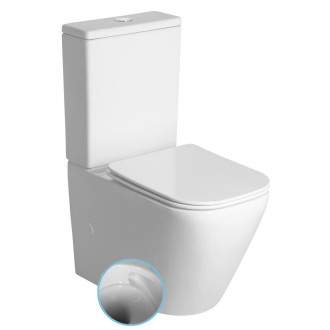 IMALA WC kombi, Vortex Rimless, spodní/zadní odpad, bílá