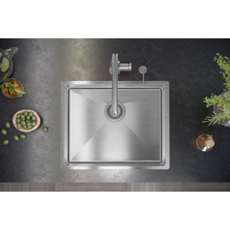 Ocelový dřez ANTHONY 60 BRUSH NICKEL