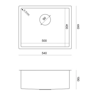 Ocelový dřez ANTHONY 60 GRAPHITE