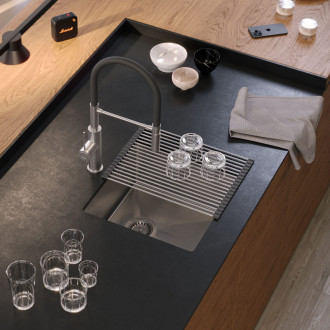 Ocelový dřez ANTHONY 50 BRUSH NICKEL