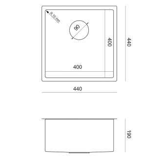 Ocelový dřez ANTHONY 50 BRUSH NICKEL