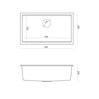 Granitový dřez Logan 110 White