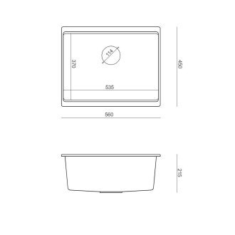Granitový dřez Logan 100 White