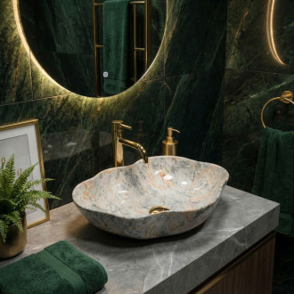 Umyvadlo na desku REA Pearl Ruststone