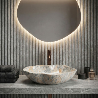 Umyvadlo na desku REA Pearl Ruststone