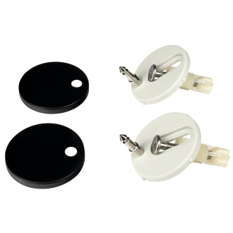 Sada 2 úchytů WC sedátka, černá mat