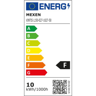 Mexen Vintis 3x żarówka filament LED E27, A60, 10W, Ciepła - 2700K, 910 lm, amber - L150-E27-1027-50x03