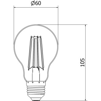 Mexen Vintis 10x żarówka filament LED E27, A60, 8W, Ciepła - 2200K, 1055 lm, clear - L150-E27-0822-00x10