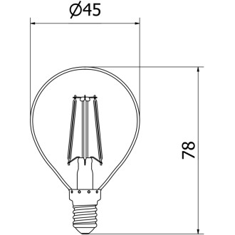 Mexen Vintis 10x żarówka filament LED E14, G45, 4W, Zimna - 6500K, 470 lm, clear - L156-E14-0465-00x10